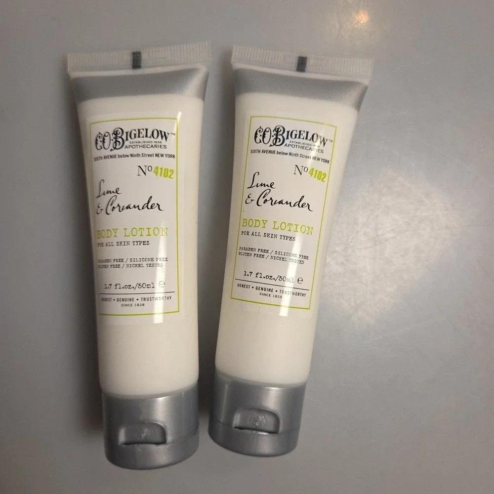 New NWT Bigelow Apothecaries Conditioner, Lime And coriander,‎ set If 2 Ea 1.7oz